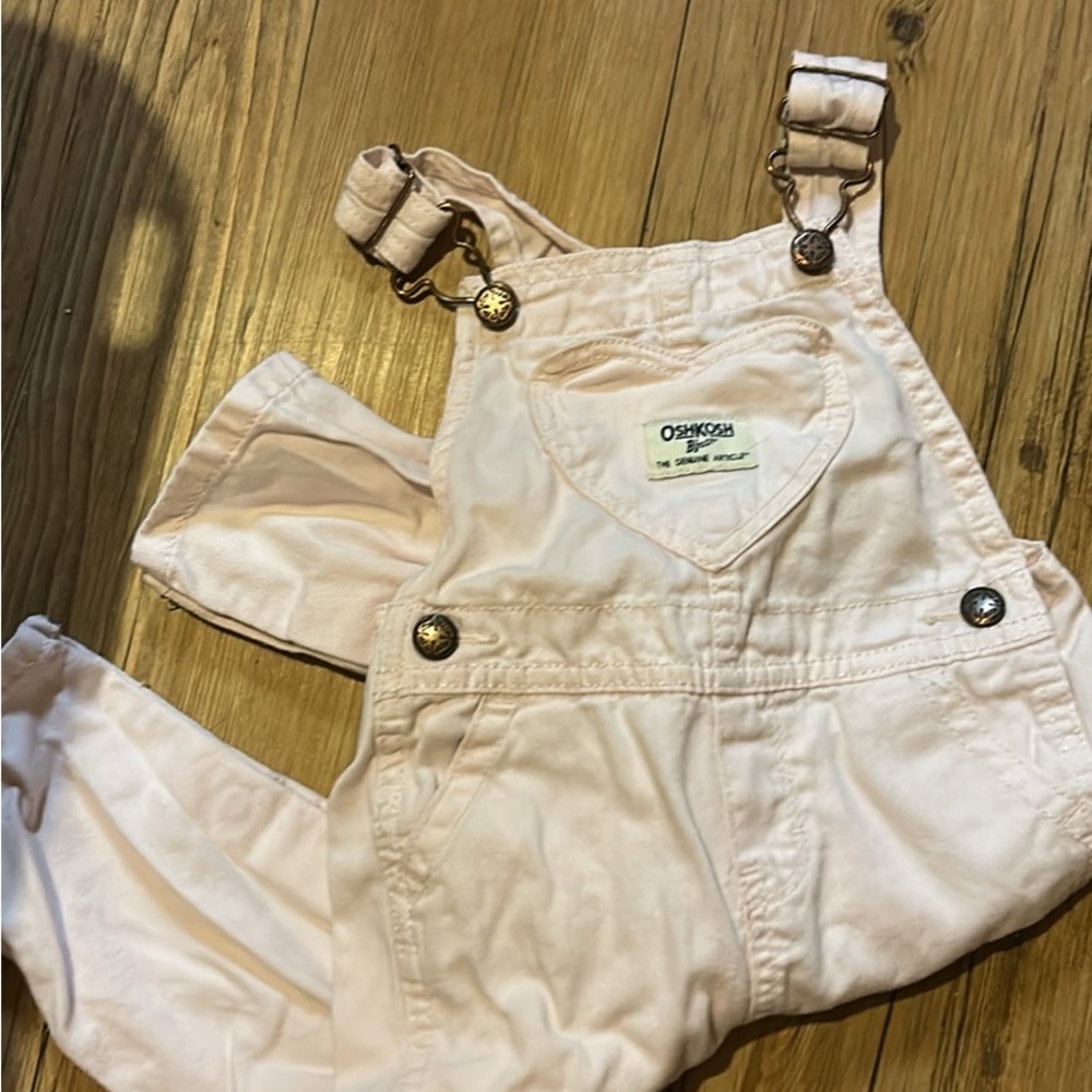 OshKosh B'gosh White Baby Overalls